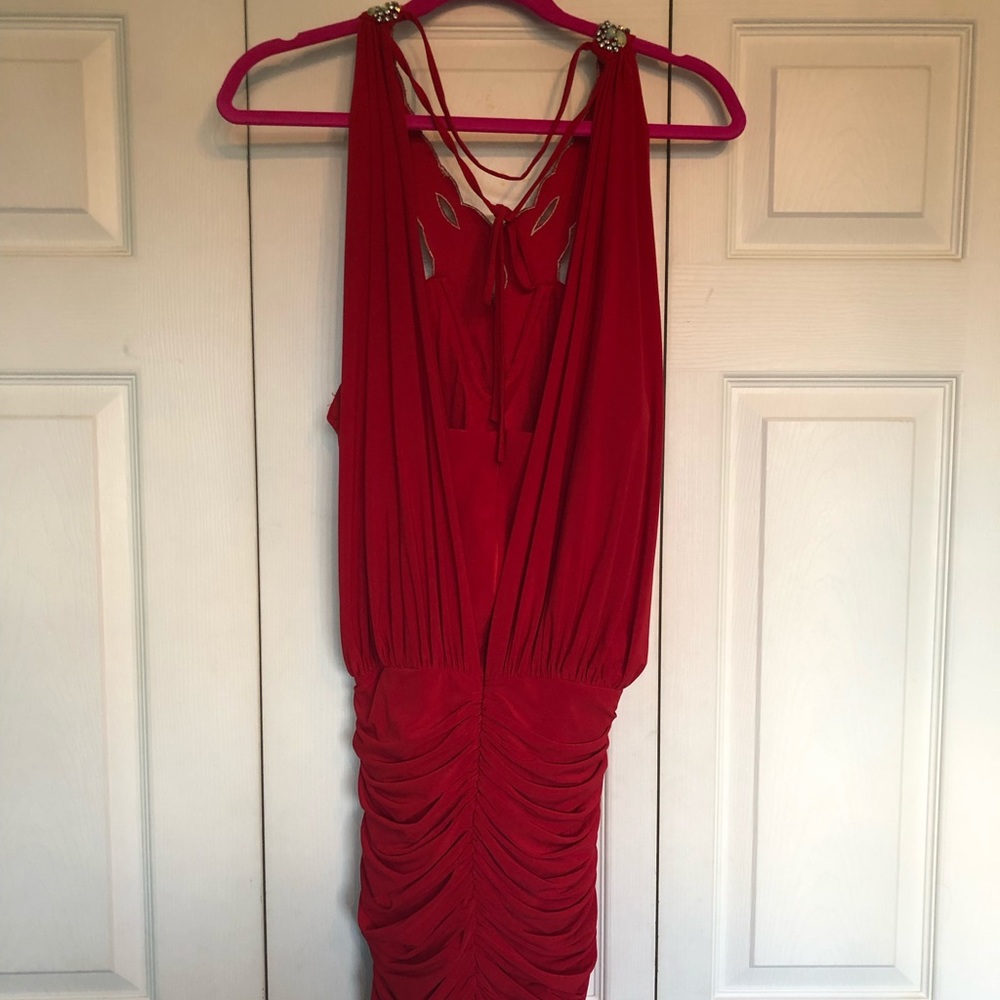 Red Cocktail Dress - Picture 3 of 4
